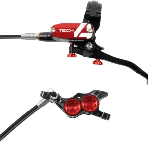 Secure Checkout Hope Tech 4 E4 Disc Brake and Lever Set - Front Hydraulic Post Mount Red  | Bikeparts.Com