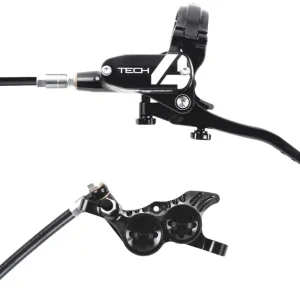 Hope Tech 4 V4 Disc Brake and Lever Set - Front Hydraulic Post Mount Black  | Bikeparts.Com Hassle-Free Returns