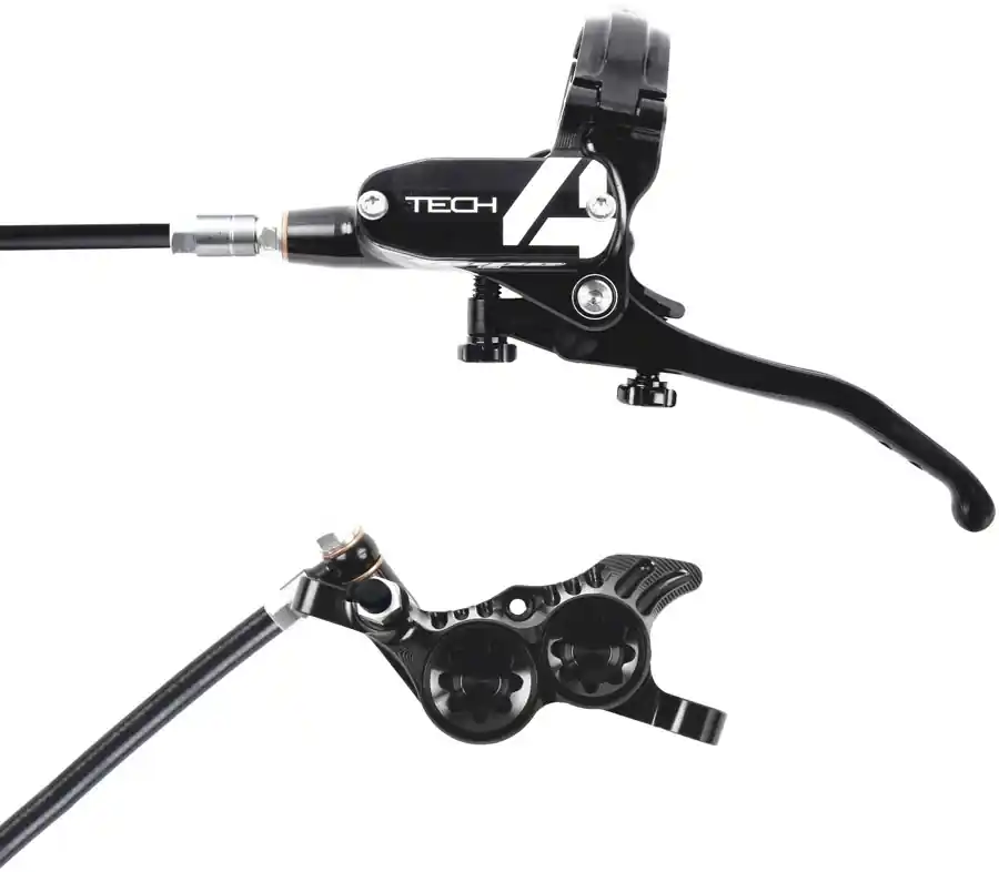 Hope Tech 4 V4 Disc Brake and Lever Set - Front Hydraulic Post Mount Black | Bikeparts.Com Hassle-Free Returns