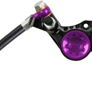 Markdown Hope Tech 4 V4 Disc Brake and Lever Set - Rear Hydraulic Post Mount Purple  | Bikeparts.Com