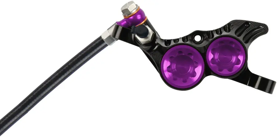 Markdown Hope Tech 4 V4 Disc Brake and Lever Set - Rear Hydraulic Post Mount Purple | Bikeparts.Com