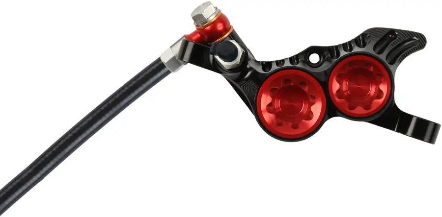 Hope Tech 4 V4 Disc Brake and Lever Set - Rear Hydraulic Post Mount Red | Bikeparts.Com Best Choice