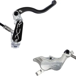 Shop Now Hope XCR Pro E4 Disc Brake and Lever Set - Rear Hydraulic Post Mount Silver