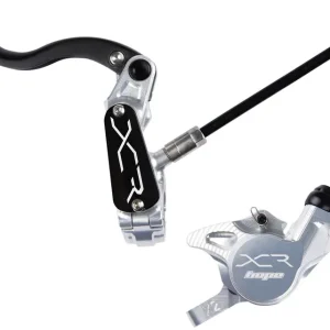 Handmade Hope XCR Pro X2 Disc Brake and Lever Set - Front Hydraulic Post Mount Silver