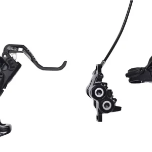Discount Magura MT Trail Sport Disc Brake Set - Front and Rear Hydraulic Post Mount Black/White