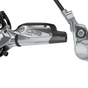 Bargain SRAM G2 Ultimate Disc Brake and Lever - Front Hydraulic Post Mount Carbon Lever Titanium Hardware Polar Grey Anodized A2