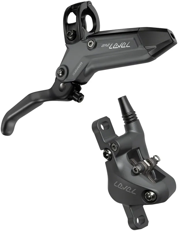 Authentic SRAM Level Bronze Stealth Disc Brake and Lever - Front Post Mount 2-Piston Aluminum Lever SS Hardware Dark Polar C1