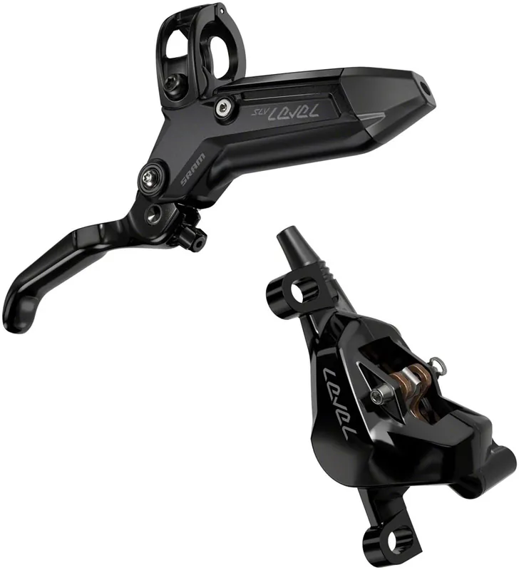 SRAM Level Silver Stealth Disc Brake and Lever - Rear Post Mount 2-Piston Aluminum Lever SS Hardware Black C1 Flash Sale