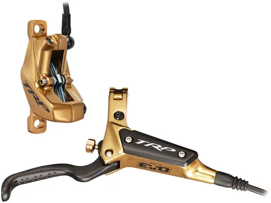 Time-Limited TRP DH-R EVO HD-M846 Disc Brake and Lever - Rear Hydraulic Post Mount Gold
