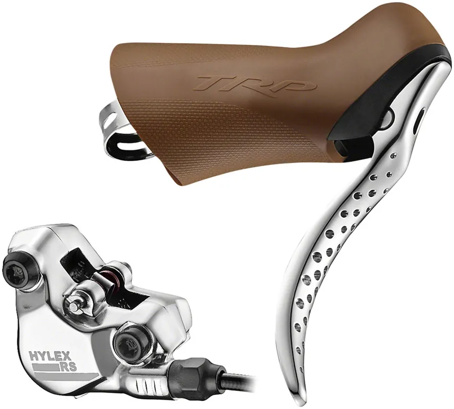 TRP Hylex RS Disc Brake and Lever - Right Hand Lever Hydraulic Flat Mount Gum/Silver Instant Buy