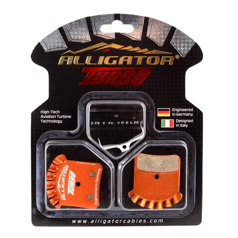 Best Price Alligator Turbo Shim (D-type 4-piston) PadsTRP Quadiem Organic  | Bikeparts.Com