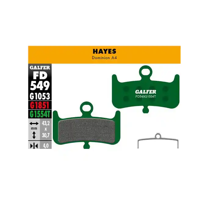 Free Shipping Galfer Disc Pads Hayes Dominion A4 Pro  | Bikeparts.Com