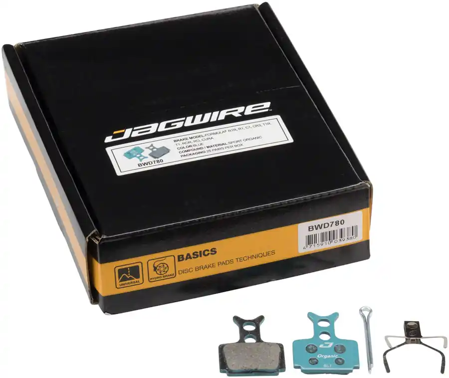Clearance Jagwire Sport Organic Disc Brake Pads - For Formula C1 CR3 Cura Mega R1/R1R RO/ROR RX and T1 Bulk Box of 25