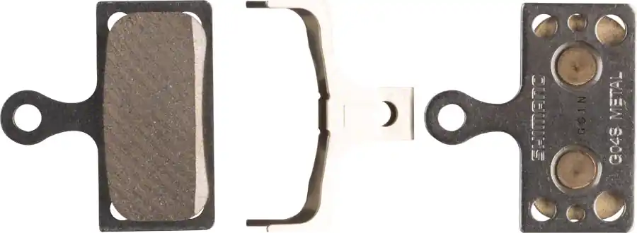 Worldwide Shipping Shimano G04S-MX Disc Brake Pads and Springs - Metal Compound Stainless Steel Back Plate One Pair