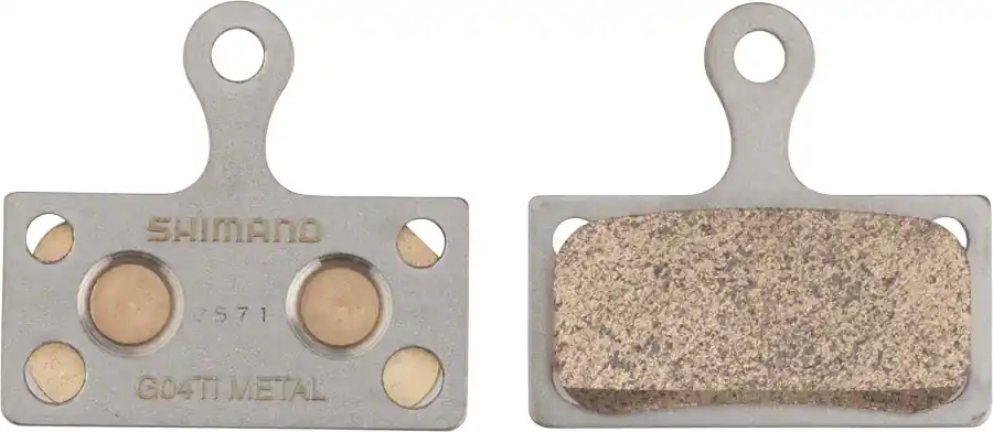 Shimano G04TI-MX Disc Brake Pads and Springs - Metal Compound Titanium Back Plate One Pair Weekend Sale