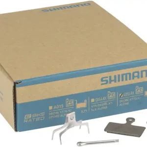 Shimano G05S-RX Disc Brake Pad and Spring - Resin Compound Stainless Steel Back Plate Box/25 pair Bulk Order