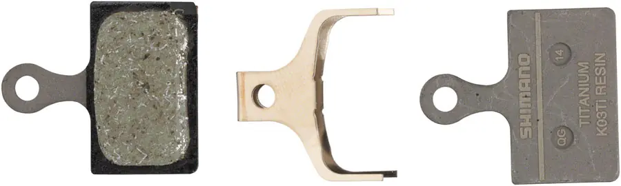 Modern Shimano K05Ti-RX Disc Brake Pads and Springs - Resin Compound Titanium Back Plate One Pair  | Bikeparts.Com