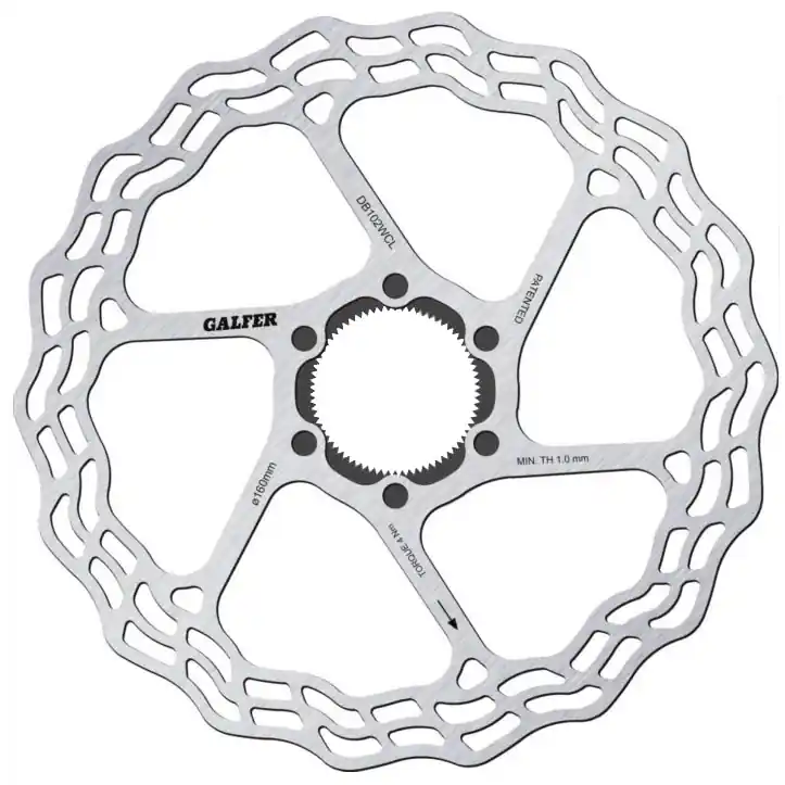 Galfer 160mm Rotor 1.8mm Road CL Black/Silver  | Bikeparts.Com Time-Limited