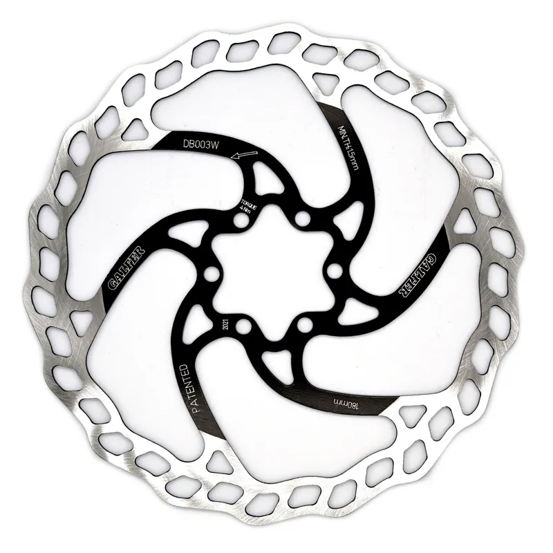 Big Sale Galfer 180mm Rotor 6-Bolt  1.8mm Black/Silver  | Bikeparts.Com