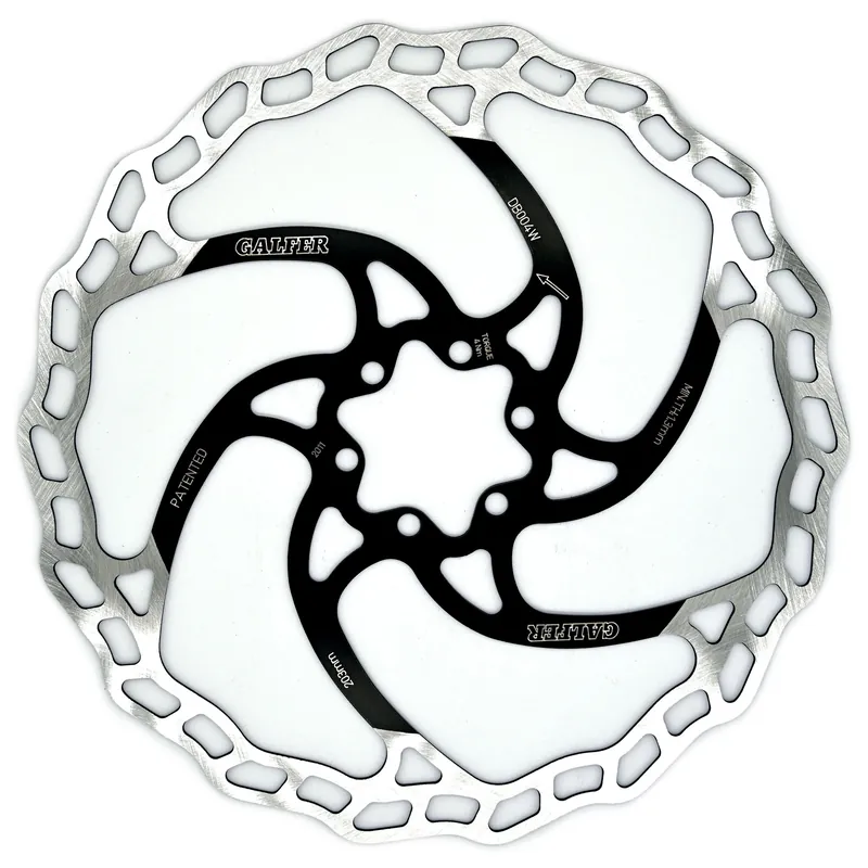Luxury Galfer 203mm Rotor 6-Bolt  1.8mm Black/Silver  | Bikeparts.Com