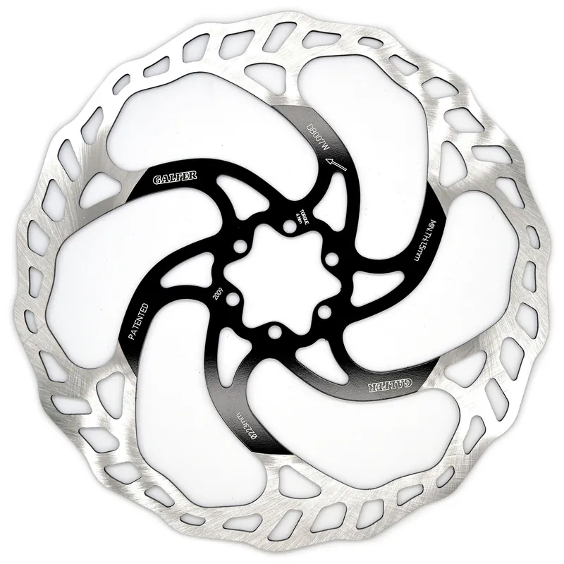 Hot Deal Galfer 203mm Rotor 6-Bolt  2.0mm Black/Silver  | Bikeparts.Com