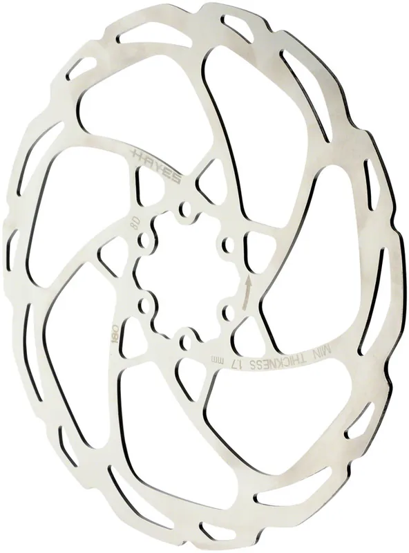 Direct From Factory Hayes D-Series Disc Brake Rotor - 180mm 6-Bolt Silver