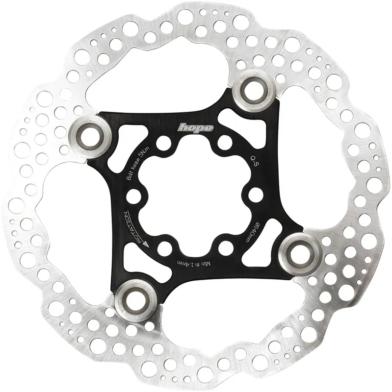 Hope Floating Disc Brake Rotor - 180mm 6-Bolt Black  | Bikeparts.Com Budget