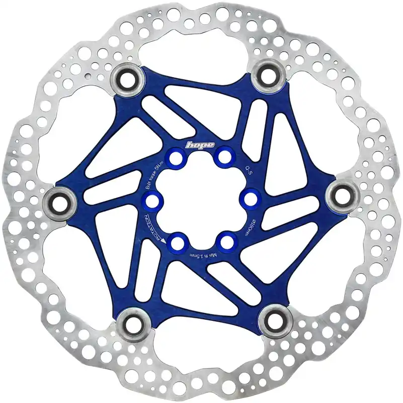 Wholesale Hope Floating Disc Brake Rotor - 180mm 6-Bolt Blue  | Bikeparts.Com