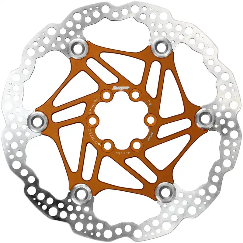 Exclusive Offer Hope Floating Disc Brake Rotor - 180mm 6-Bolt Orange  | Bikeparts.Com