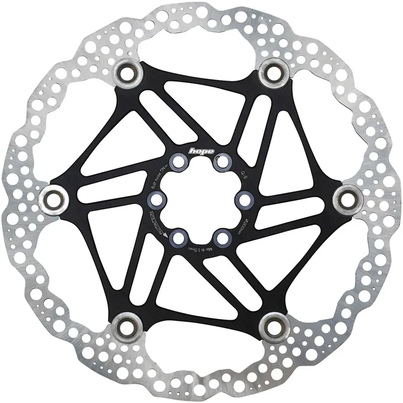 Hope Floating Disc Brake Rotor - 200mm 6-Bolt Black  | Bikeparts.Com Buy Direct