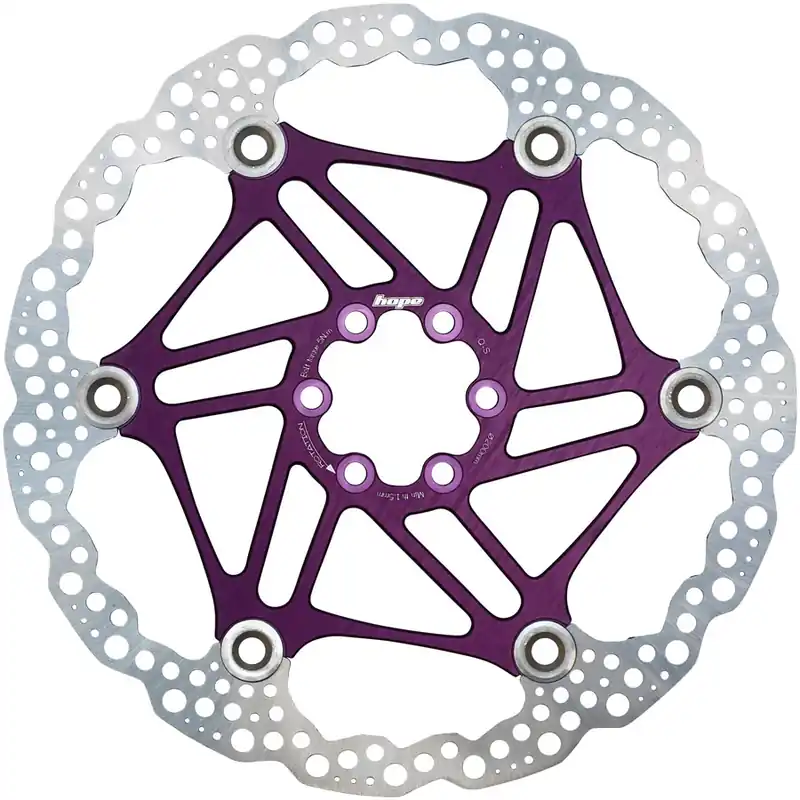 Hope Floating Disc Brake Rotor - 200mm 6-Bolt Purple  | Bikeparts.Com Secure Checkout