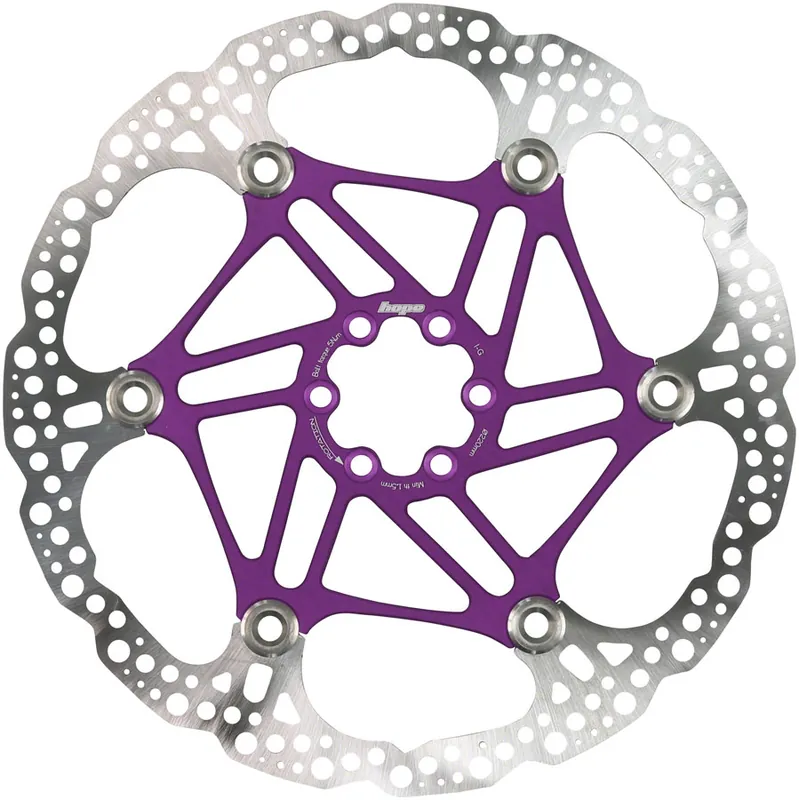 Hope Floating Disc Brake Rotor - 220mm 6-Bolt Purple  | Bikeparts.Com Free Delivery