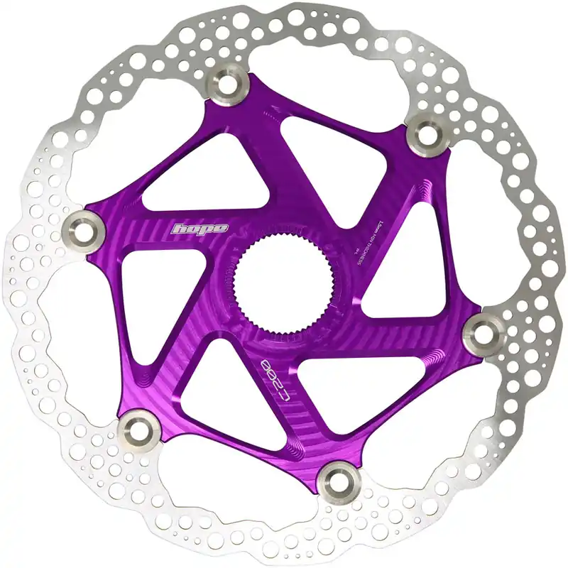 Hot Picks Hope MTB Floating Centre-Lock Disc Brake Rotor - 200mm Center-Lock Purple