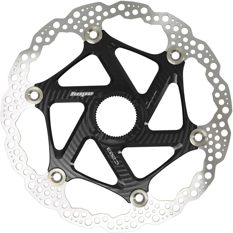 Hope MTB Floating Centre-Lock Disc Brake Rotor - 203mm Center-Lock Black  | Bikeparts.Com Don’t Miss Out