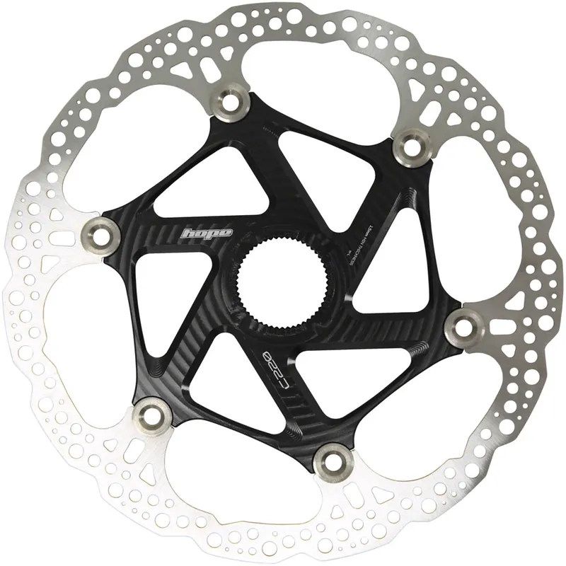 Limited Edition Hope MTB Floating Centre-Lock Disc Brake Rotor - 220mm Center-Lock Black