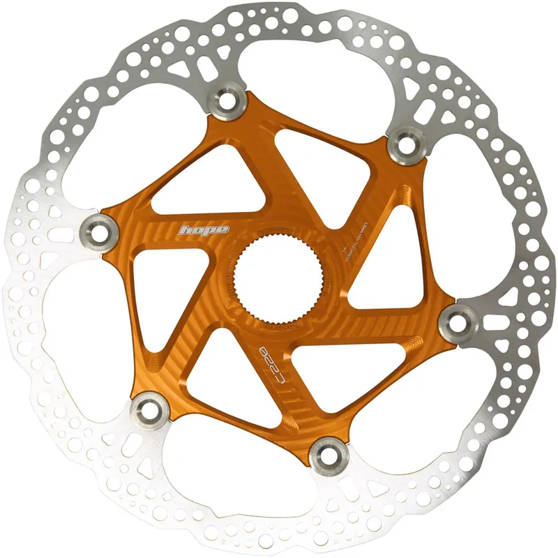 Viral Hope MTB Floating Centre-Lock Disc Brake Rotor - 220mm Center-Lock Orange