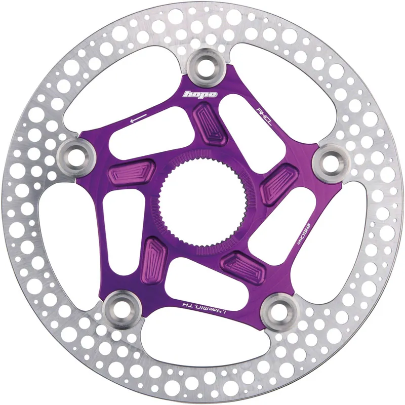 Hope RX Disc Rotor - 160mm Center-Lock Purple  | Bikeparts.Com Fast Shipping