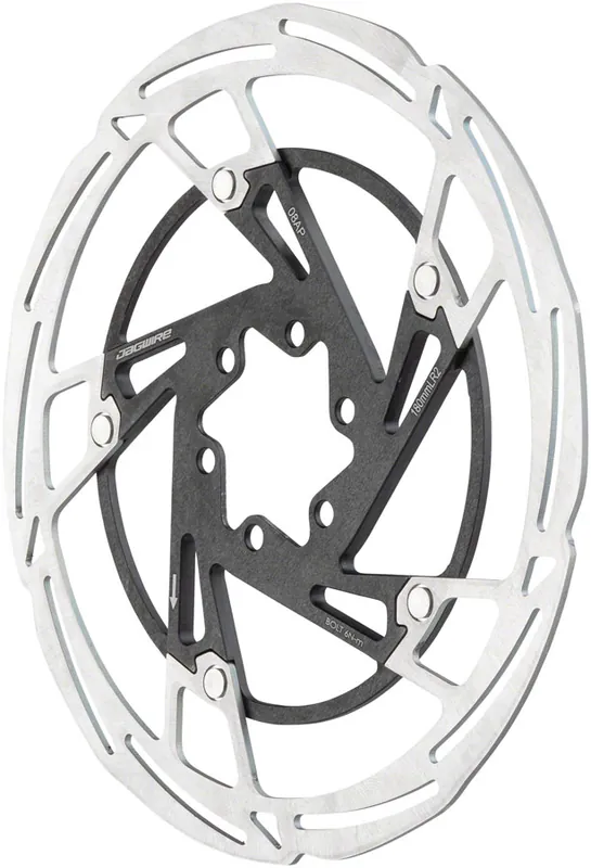 Jagwire Pro LR2 Disc Brake Rotor - 160mm 6-Bolt Silver/Black Crafted