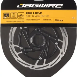 Jagwire Pro LR2-E Ebike Disc Brake Rotor with Magnet - 180mm Center Lock Silver/Black  | Bikeparts.Com High Quality