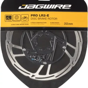 Jagwire Pro LR2-E Ebike Disc Brake Rotor with Magnet - 203mm 6-Bolt Silver/Black  | Bikeparts.Com Best Seller
