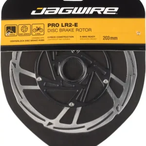 Jagwire Pro LR2-E Ebike Disc Brake Rotor with Magnet - 203mm Center Lock Silver/Black  | Bikeparts.Com Exclusive Offer