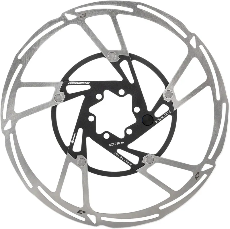 Top Pick Jagwire Pro LR2-E Ebike Disc Brake Rotor with Magnet - 220mm 6-Bolt Silver/Black  | Bikeparts.Com