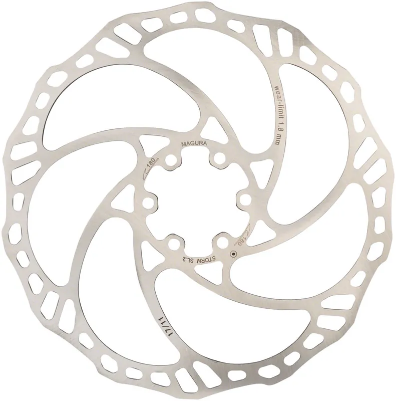 Magura Storm SL.2 Disc Brake Rotor - 180mm 6-Bolt Silver Clearance