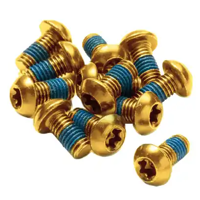 Genuine Reverse Disc Rotor Bolts M5x10 12/Pack - Gold  | Bikeparts.Com