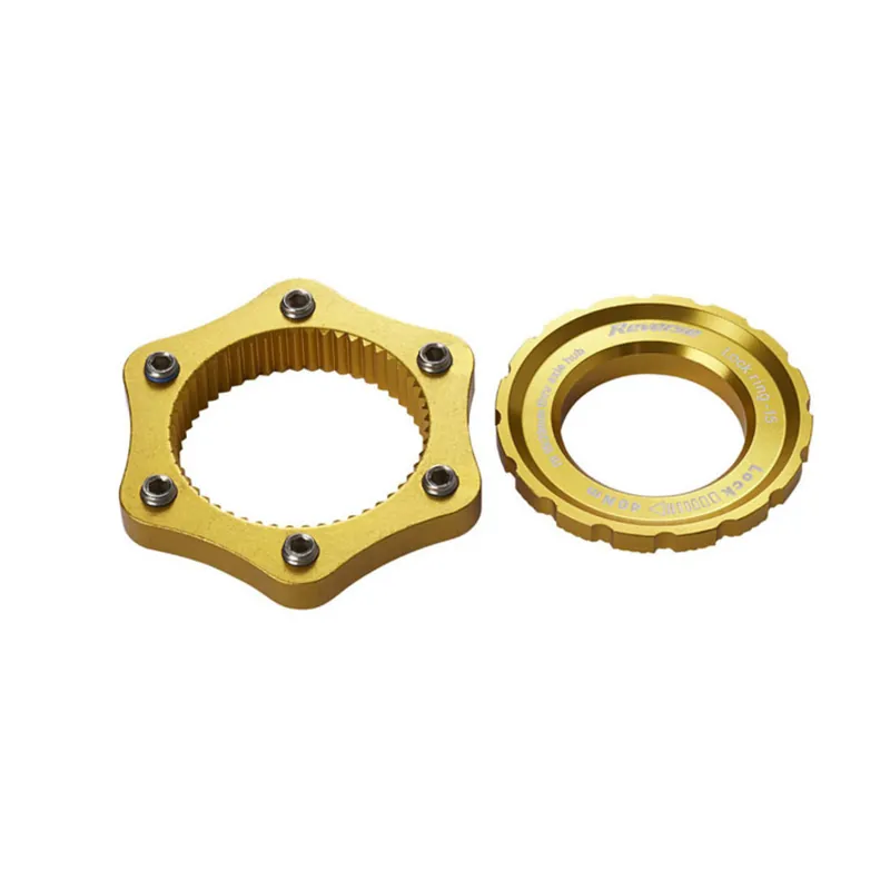 Markdown Reverse Rotor Adapter Center Lock to 6-Bolt Gold  | Bikeparts.Com