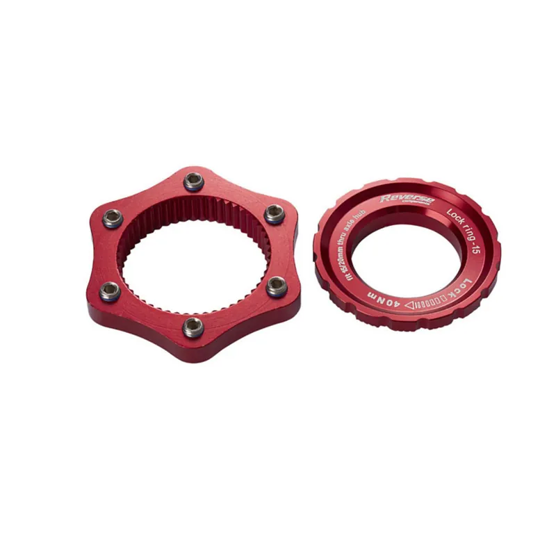 Reduced Price Reverse Rotor Adapter Center Lock to 6-Bolt Red  | Bikeparts.Com