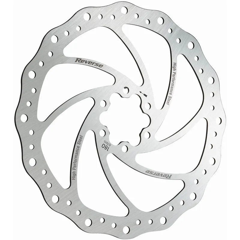 Reverse Steel Disc Rotor 180mm - Silver  | Bikeparts.Com Cheap