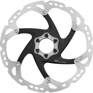 Shimano Deore XT SM-RT86-L Disc Brake Rotor - 203mm 6-Bolt Silver/Black Viral