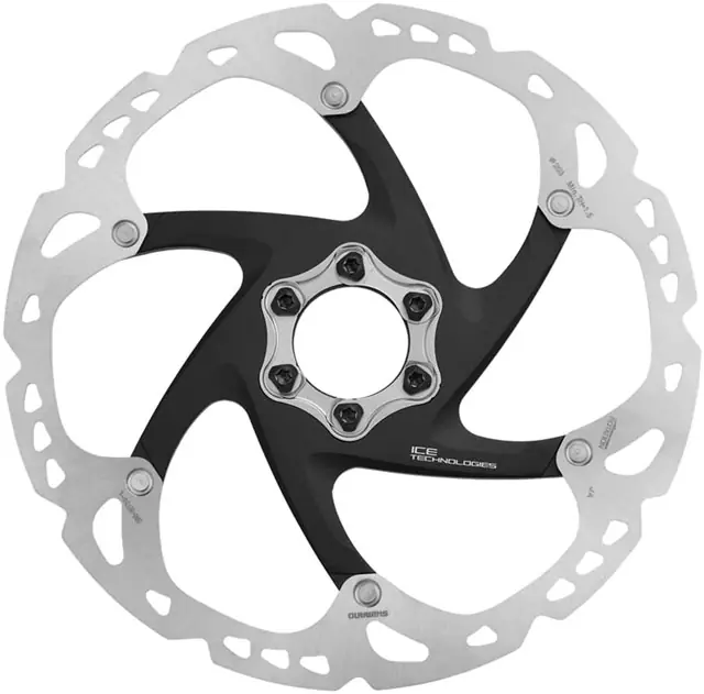 Shimano Deore XT SM-RT86-L Disc Brake Rotor - 203mm 6-Bolt Silver/Black Viral