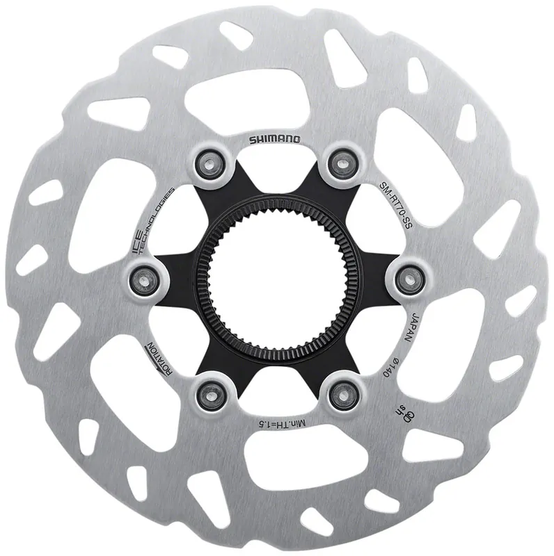 Shimano SLX SM-RT70-SSI Disc Brake Rotor - 140mm Center Lock Silver Exclusive